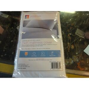 Interiors By design Fitted vinyl Twin mattress cover NEW in package anti allergy